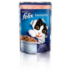 Felix (Фелікс) Консервований порційний повнораціонний корм для дорослих котів з лососем. Шматочки у желе 100 г